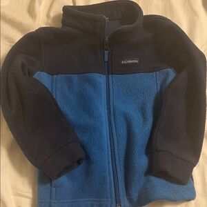 Columbia Two-Tone Fleece Jacket in Blue and Black